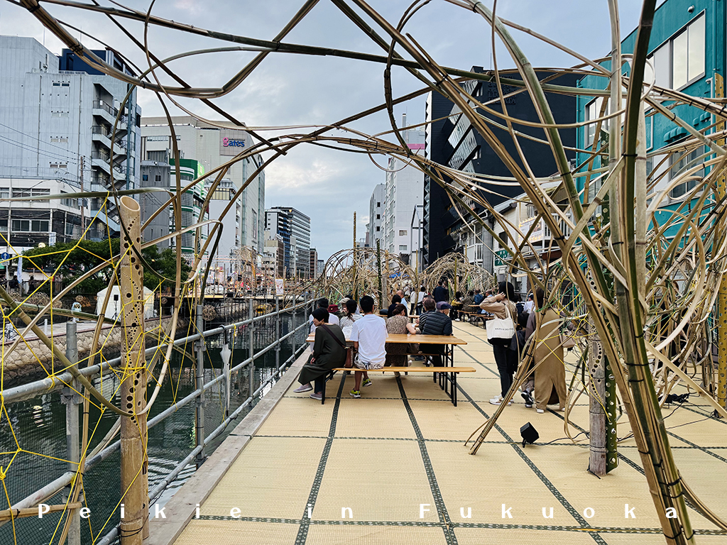 秋祭博多川竹燈籠燈光秀