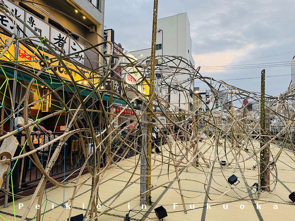 秋祭博多川竹燈籠燈光秀