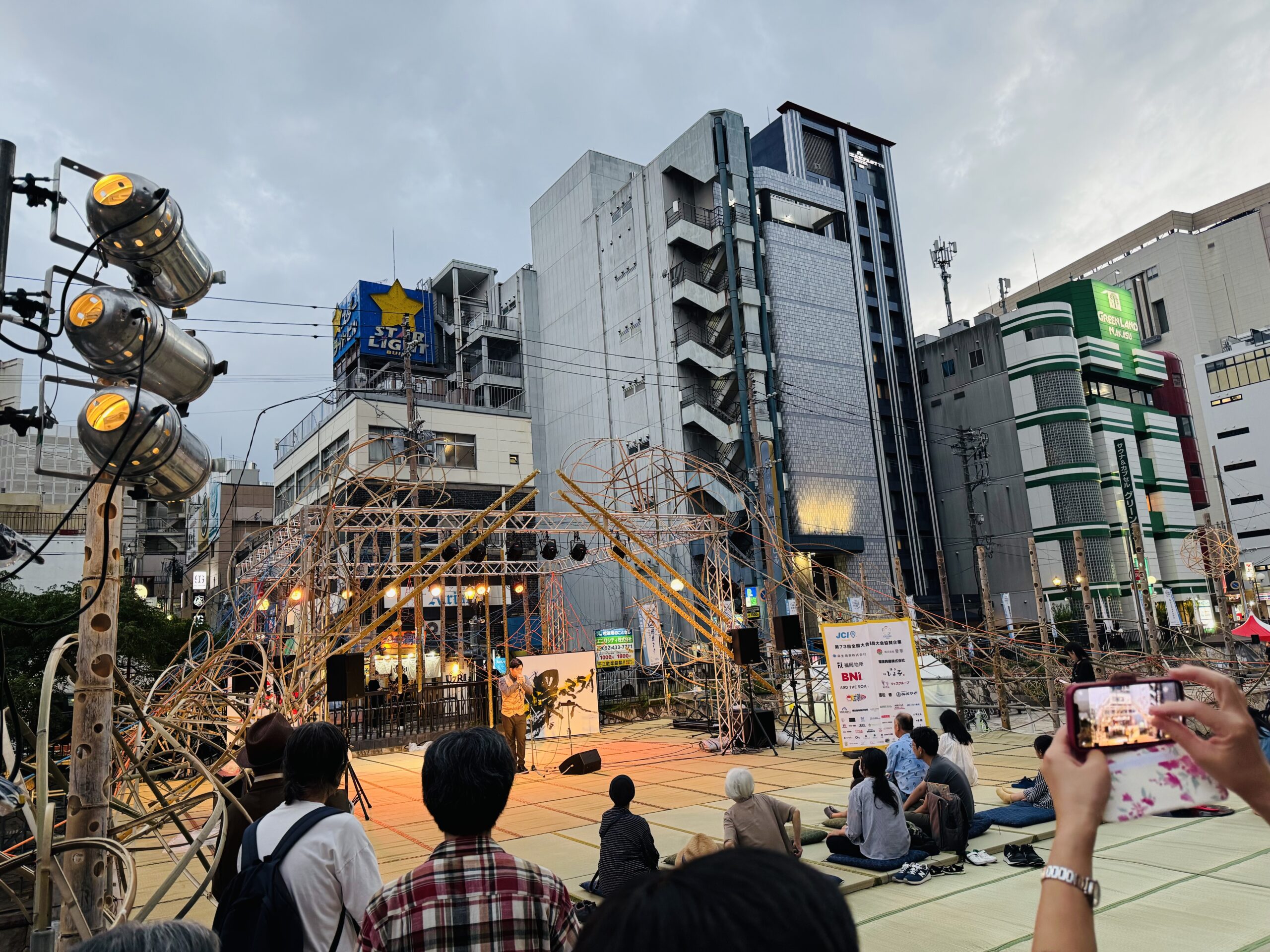 秋祭博多川竹燈籠燈光秀