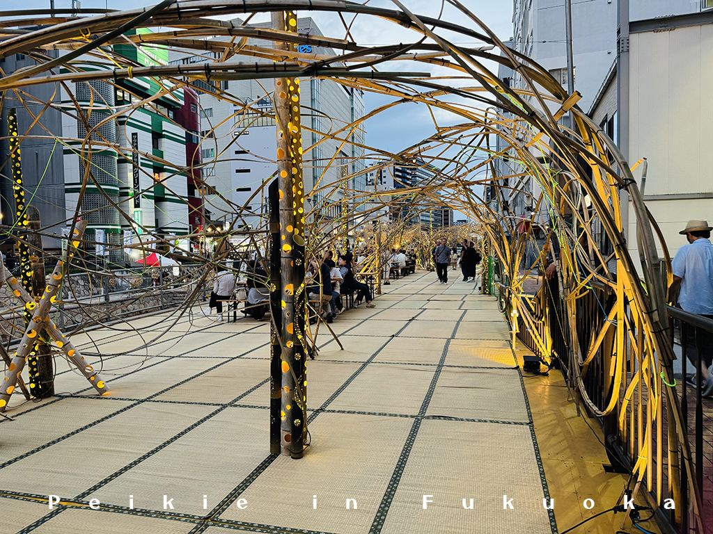 秋祭博多川竹燈籠燈光秀