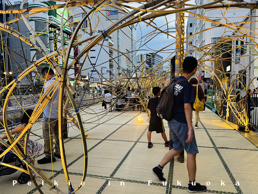 秋祭博多川竹燈籠燈光秀