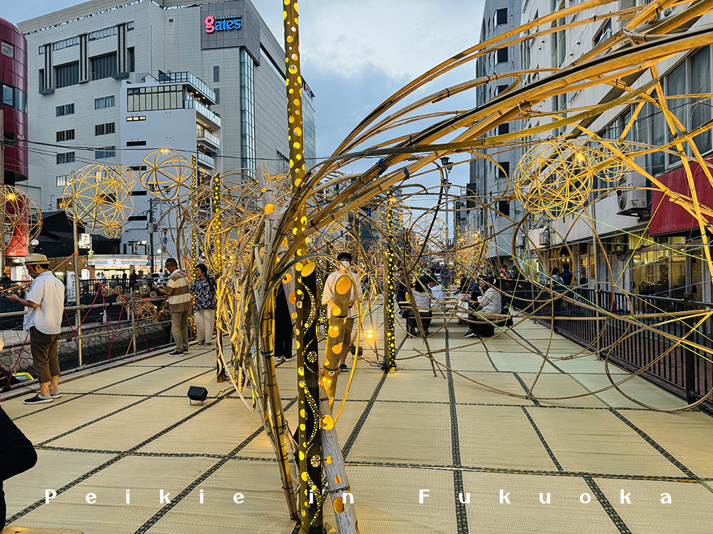 秋祭博多川竹燈籠燈光秀