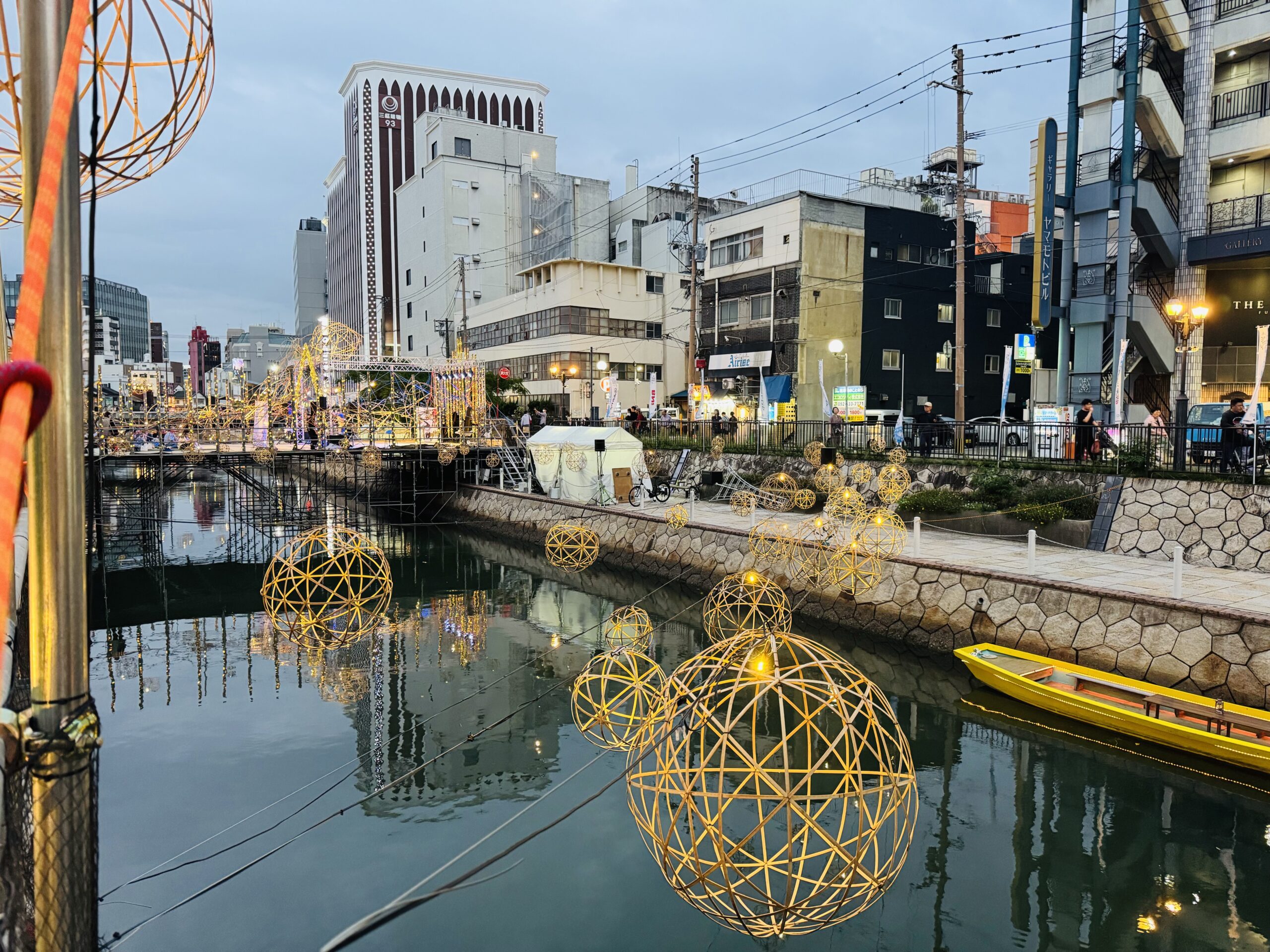 秋祭博多川竹燈籠燈光秀
