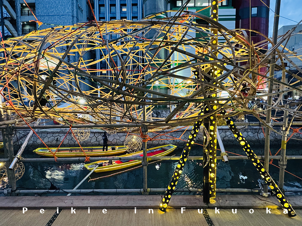 秋祭博多川竹燈籠燈光秀