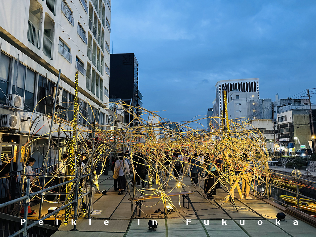 秋祭博多川竹燈籠燈光秀